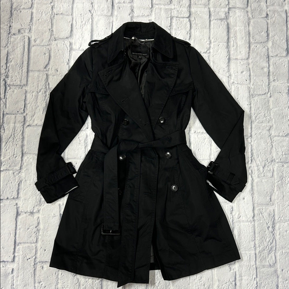 Banana Republic Classic Black Trench Coat
